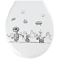 Wenko 18754100 Premium WC-Sitz Robots - Absenkautomatik, rostfreie Fix-Clip Hygiene Edelstahlbefestigung, Duroplast