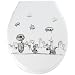 Wenko 18754100 Premium WC-Sitz Robots - Absenkautomatik, rostfreie Fix-Clip Hygiene Edelstahlbefestigung, Duroplast