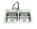 KOHLER K-3371-3-NA Verse Double Equal Self-Rimming Kitchen Sink