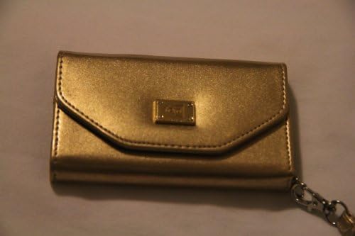 Snowcase PU Leather Wallet Type Design Flip Case Cover for IPhone 4 4G 4S - gold