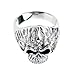 Size 10 - 316L Surgical Stainless Steel Flaming Skull Ring