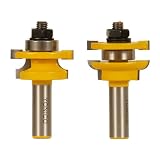 Buy 2 Bit Matched Rail and Stile Router Bits - Round-over - Yonico 12241 by Yonico
