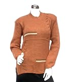 Handmade Alpaca Sweater M-L Vicuna Tones (B-2)
