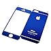 iPhone 5 Colored Screen Protector,New Cool Colorful Glitter Metal Bling Full Cover Tempered Glass Screen Protector for Apple iPhone 5 5S (Full Blue,Front & Back)