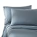 Honeymoon 1800 Brushed Microfiber Embroidered Bed Sheet Set, Ultra Soft, Queen - Blue