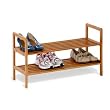 Honey-Can-Do SHO-01600 Bamboo 2-Tier Shoe Shelf
