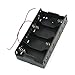 uxcell Spring Clip Black 4 x 1.5V D Size Battery Holder Case Storage Box