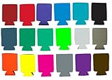 Can Koozies - Set of 12 - Neoprene, Fit 12 oz. Beer or Soda Cans. Nice party favor, guests can identify drinks PLEASE CONTACT SELLER WITH COLOR CHOICES AFTER YOU BUY