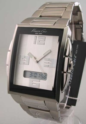 Kenneth Cole Men's KC3721 Reaction Silver Dial Silver-Tone Bracelet Watch