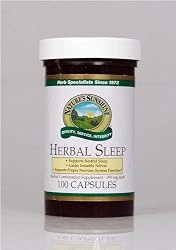 Nature,s Sunshine Herbal Sleep Herbal Combination Supplement Support Nervous System 100 Capsules