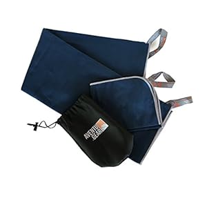 Aventu Gear PackDry MicroTowel, Navy, Set: X-Large + Small