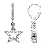 14k White or Yellow Gold Diamond Star Earrings (1/5 cttw, I-J Color, I2 Clarity)