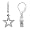 14k White Gold Diamond Star Earrings (1/5 cttw, I-J Color, I2 Clarity)