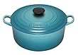 Le Creuset Cast Iron Round Casserole, Teal, 22 cm