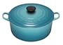 Le Creuset Cocotte ronde en fonte Turquoise 22 cm (Import Grande Bretagne)