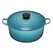 Le Creuset Cast Iron Round Casserole, Teal, 22 cm