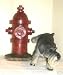   - Peeing Pissing Schnauzer With Large Fire Hydrant Lawn Garden Decor Dog Statue Indoor Outdoor