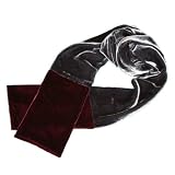Steel Gray & Merlot Velvet Carefree Velvet Scarf