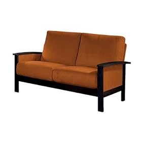 Milano Rust & Black Loveseat