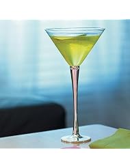 Wedding Martini Goblet Glasses with Ring of Crystal 2pc Toasting Flutes Gift... by 