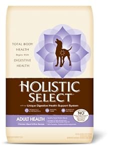 Holistic Select Natural Dry Dog Food, Chicken Meal & Rice Recipe, 30-Pound Bag
