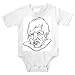 Onesie with man, black and white, Indian, senior, Native American, farmer, Alaska, elderly