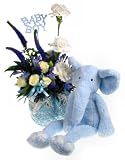 Tiny Feet Baby Boy Flower Gift Set