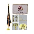 Illinois 4ft x 6ft Flag telescoping Flagpole Base and Tassel