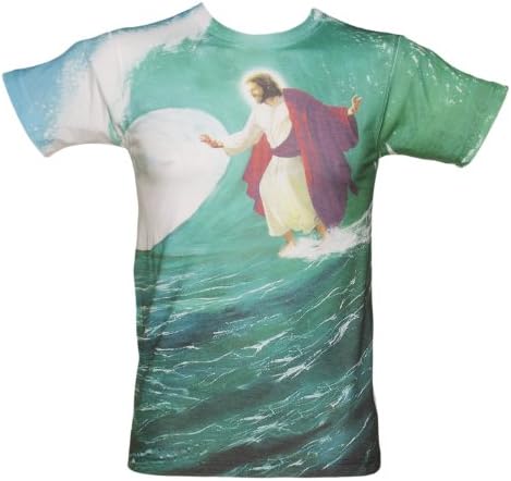 Mens Surfs Up Jesus Sublimated T Shirt from Dirty Cotton Scoundrels