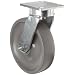RWM Casters 65 Series Plate Caster, Swivel, Kingpinless, Elastomer Wheel