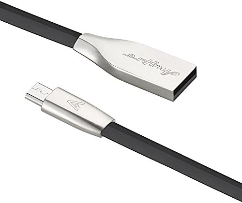 Anypro 2.0 Micro-USB to USB Charger Cable, 3.3ft (1 m)Zinc Alloy Ultra Durable Tangle-Free Data Cord for Android Samsung HTC Sony LG and More- Black