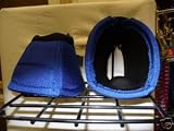 Ballistic No Turn Bell Boots Horse Tack BLUE Small