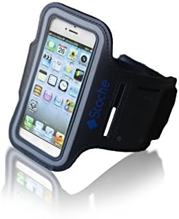 Stoche Iphone Armband & Key Holder for 5/5s/5c - Sporty Look and Lightweight - Custom Fit with Safety Feature with Key Holder - Guaranteed Satisfaction (Black)