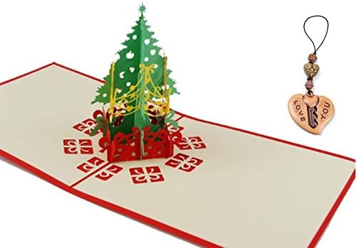 Qubie® 3D Pop up Christmas Customized Words Greeting Paper Card