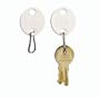 MMF Industries Snap-Hook Key Tags, Plastic, 1.25 Inches Height, White, 20 per Pack (201800706)