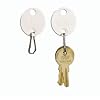 MMF Industries Snap-Hook Key Tags, Plastic, 1.25 Inches Height, White, 20 per Pack (201800706)
