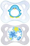 from MAM Pack of 2 MAM Original Baby Dummies/ Soothers/ Pacifiers 0+ months TRAIN Blue/Green