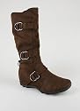Buckled Suede Boot