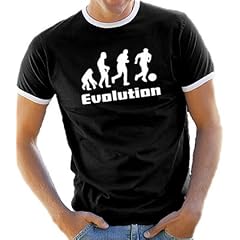 Evolution Fussball Kontrast / Ringer T-Shirt S-XXL div. Farben