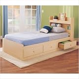 Bundle-30 My Space, My Place Storage Twin Bedroom Set in Maple (6 Pieces)