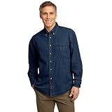 Port & Company Long Sleeve Value Denim Shirt Xl - Ink Blue