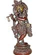 Krishna Brass Sculpture hindu Religious Playing Flute Krishna Statue Krishna Brass Sculpture hindu Religious Playing Flute Krishna Statue