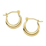 14K Yellow Gold Children's Polished Hoop Earrings