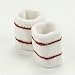 Stripes Wrist Band Pair-White Red