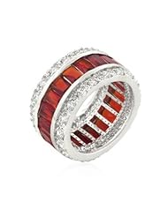 Triple Row Orange Eternity Ring