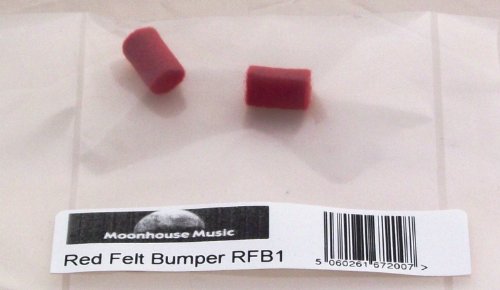 Red Felt Bumper - Pack of 2 - 9mm x 12mm - for