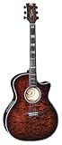 Dean Exotica Quilted Maple Acousic/Electric Cutaway Guitar Tiger Eye