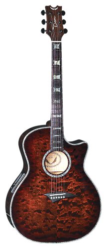 Dean Exotica Quilted Maple Acousticic/Electric Cutaway Guitar, Tiger Eye Dean Exotica Quilted Maple Acousticic/Electric Cutaway Guitar, Tiger Eye