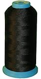 Black Bonded Nylon Sewing Thread 1500 Yard Size T70 #69 for the Upholstery, Outdoor Market, Drapery, Beading, Luggage, Purses