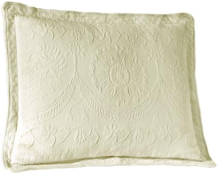 King Charles Matelasse Standard Sham, Ivory